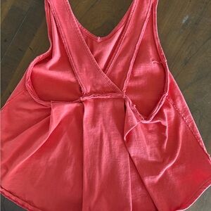 We The Free toying around cross back tank top in orange size extra small!